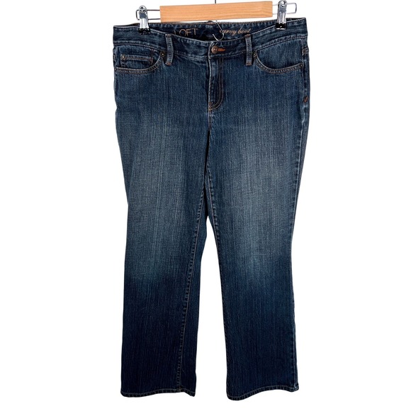 LOFT Denim - Loft Curvy Bootcut Jeans Womens 8P Blue Medium Wash Denim Petite Stretch Pants